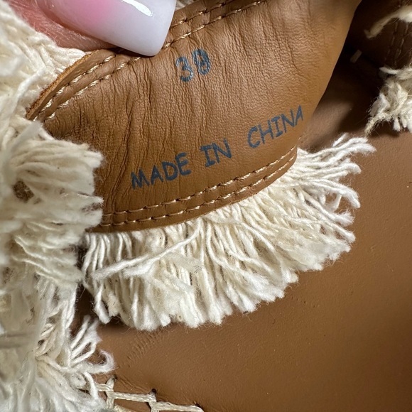 See By Chloe Glyn Fringe Wedge Sandals in Cream Platform - Picture 13 of 13